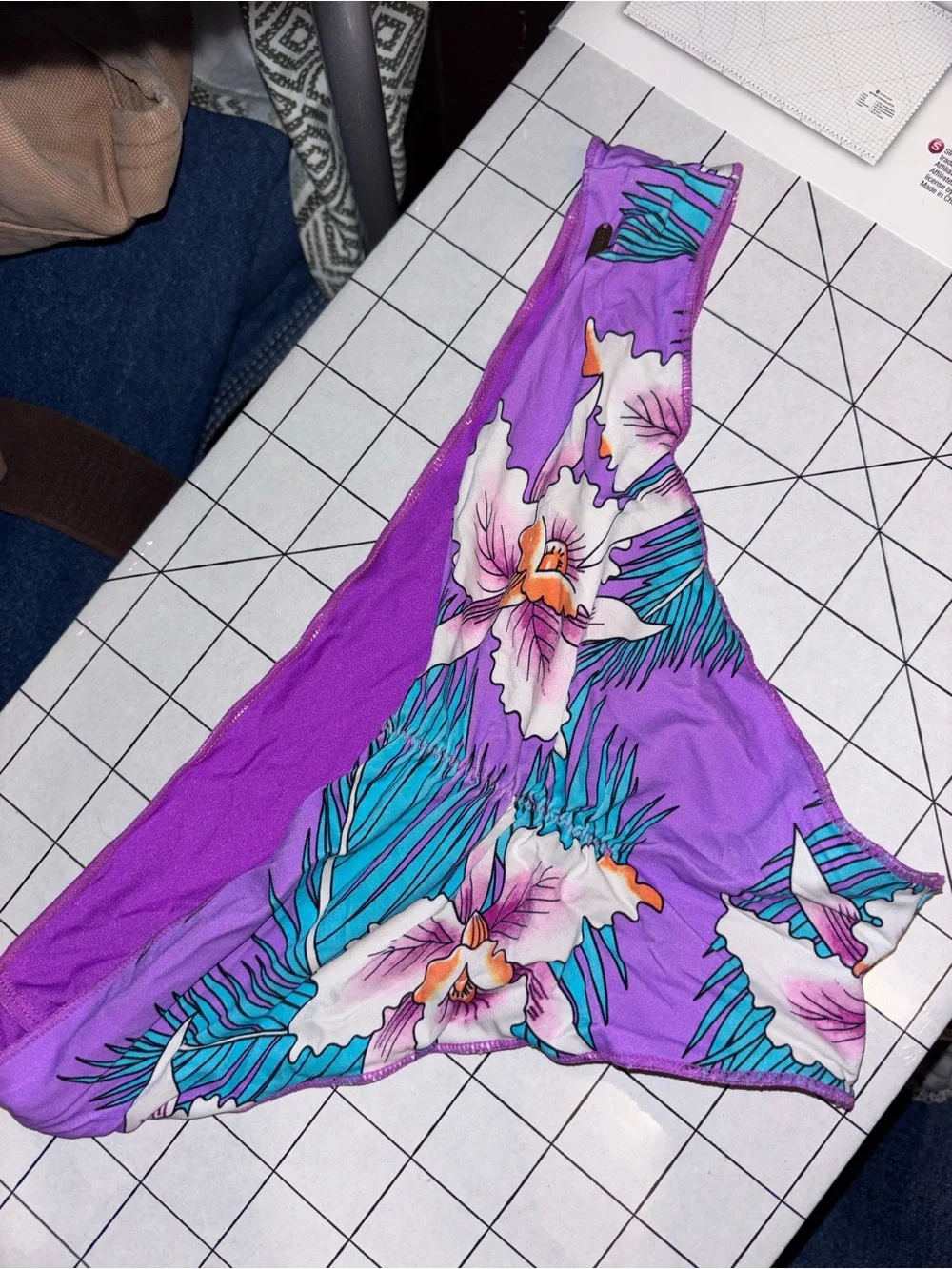 Purple Floral Bikini Bottoms